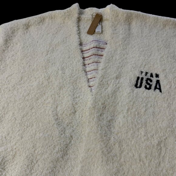 SKIMS Cozy Knit Long Robe Team USA White 4X/5X - Picture 3 of 11